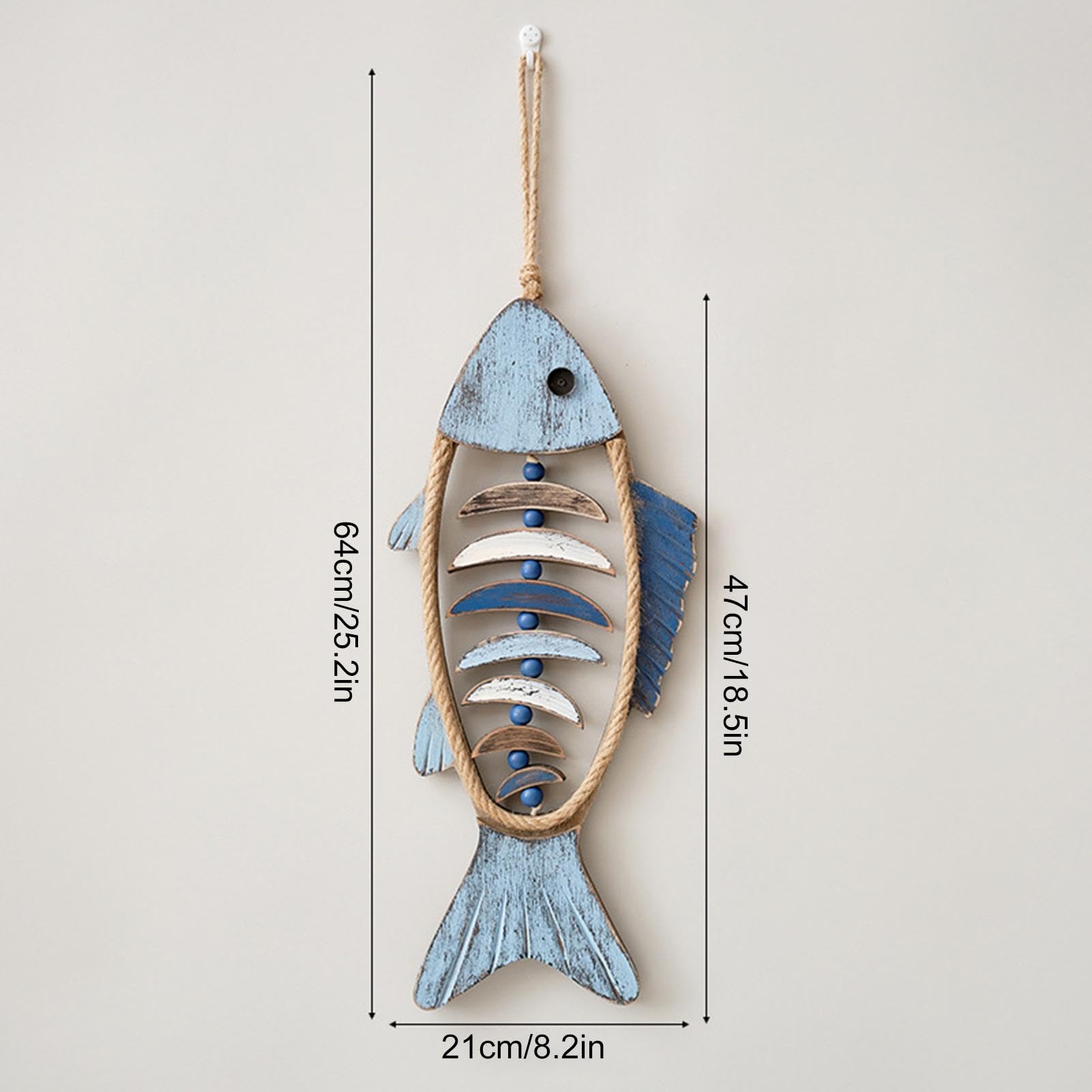 Amazon.co.jp: 魚の壁アート装飾 - 木製魚航海装飾、魚アートウォール